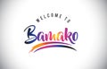 Bamako Welcome To Message in Purple Vibrant Modern Colors.