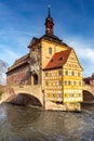 Bamberg. City Hall on the bridge Royalty Free Stock Photo