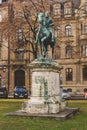 An equestrian statue of Luitpold Prince Regent of Bavaria on the Schonleinsplatz in the town of Bamberg, Germany