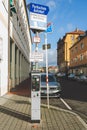 Pay-By-Plate terminal on a street in a german town