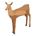 Bambi deer icon, isometric style