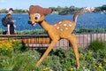 Bambi topiary display figure on display at Disney World Royalty Free Stock Photo