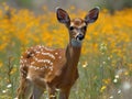 Bambi in wildflowers