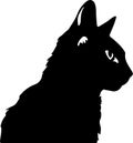 Bambino Cat Black Silhouette Generative Ai Royalty Free Stock Photo