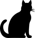 Bambino Cat Black Silhouette Generative Ai Royalty Free Stock Photo