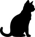 Bambino Cat Black Silhouette Generative Ai Royalty Free Stock Photo