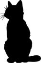 Bambino Cat Black Silhouette Generative Ai Royalty Free Stock Photo