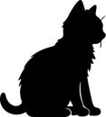 Bambino Cat Black Silhouette Generative Ai Royalty Free Stock Photo