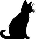 Bambino Cat Black Silhouette Generative Ai Royalty Free Stock Photo