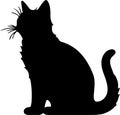 Bambino Cat Black Silhouette Generative Ai Royalty Free Stock Photo