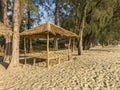 Bambo hut bar on the beach Royalty Free Stock Photo