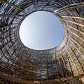 Bamboo arches, which rely on large chickens.Bamboo architectural handicrafts, wood weave making, sunshade