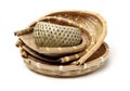 Bamboo basket hand made Royalty Free Stock Photo