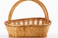 Bamboo basket hand made, cut out on white background