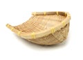 Bamboo basket hand made isolated Royalty Free Stock Photo