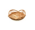 Bamboo basket hand made isolated on white background Royalty Free Stock Photo