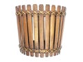 Bamboo basket container isolated Royalty Free Stock Photo
