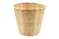 Bamboo basket isolated white background Royalty Free Stock Photo