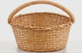 Bamboo basket, isolated on white background Royalty Free Stock Photo