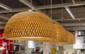 Bamboo basket lamp decorative