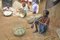 Bamboo basket maker at rural bengal