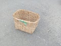 Bamboo basket for trashbin Royalty Free Stock Photo