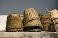 Bamboo baskets Royalty Free Stock Photo