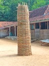 Bamboo baskets for making traditional wells in Sampang Madura