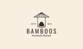 Bamboo bird home logo symbol vector icon illustration graphic design Royalty Free Stock Photo