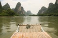 Bamboo boat on li river