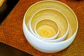 Bamboo bowls Royalty Free Stock Photo