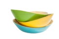 Bamboo bowls isolated Royalty Free Stock Photo