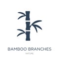 bamboo branches icon in trendy design style. bamboo branches icon isolated on white background. bamboo branches vector icon simple