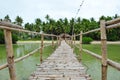 Bamboo bridge across mangrove swamp on Bantayan Island