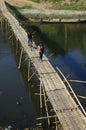Bamboo bridge crossing