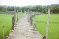 Bamboo bridge in Northern Thailand. Sutong Bridge Mae Hong Son.