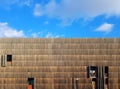 Bamboo building with blue sky