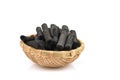 Bamboo charcoal burned in the basket.