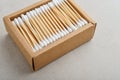 Bamboo cotton buds in carton box