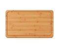 Bamboo cutting board isolated on white background Royalty Free Stock Photo