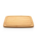 Bamboo cutting board with rounded edges and a groove around the Royalty Free Stock Photo