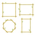 Bamboo design picture border frame, decoration set