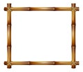 Bamboo dry stick frame. Decorative rectangle border Royalty Free Stock Photo