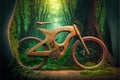 Bamboo ebike of the future illustration generative ai