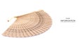 Bamboo fan air pattern Royalty Free Stock Photo