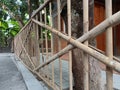 Bamboo fence for house. Royalty Free Stock Photo