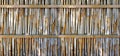 Bamboo fence or texture for the interior. Vertical sticks. Ethnic style. horizontal image Royalty Free Stock Photo