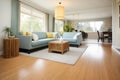 bamboo flooring in an elegant living room Royalty Free Stock Photo