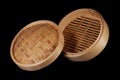 Bamboo Food Steamer LidRaised Royalty Free Stock Photo