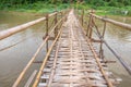 Bamboo foot bridge at Luang Prabang Laos